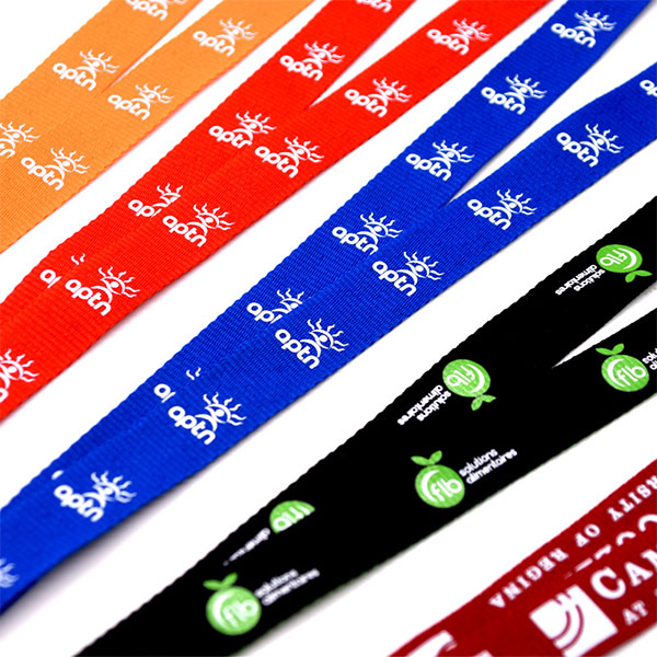 Customrized Logo Silkscreen Printing Polyester Lanyards with Matel Swivel Hook