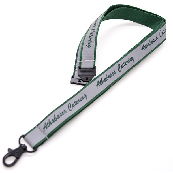 Custom Colorful Silkscreen Printing Refective Tape Lanyards Wtih Safety Breakaway