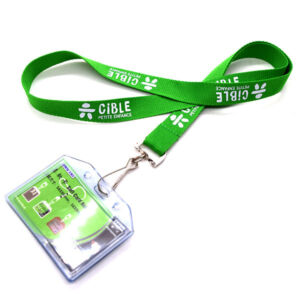 Fashion Style Polyester Material Customized Silkscreen Printing Neck Strap Lanyards