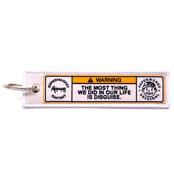 Fashion Fabric Keychain Patch Wholesale Remove Flight Before Flight Woven Logo Custom Anime Jet Tag