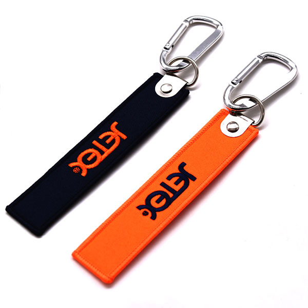 Embroidered Keychains OEM Factory Custom Made Logo Embroidery Key Chains for Remove Before Flight Airplane